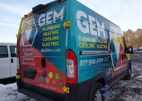 2021 Ram Promaster 2500 High Roof 136 Wb from USA, damaged, VIN 3C6LRVCG0ME576538